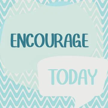 Text caption presenting Encourage. Business overview to inspire with courage Stock Illustration