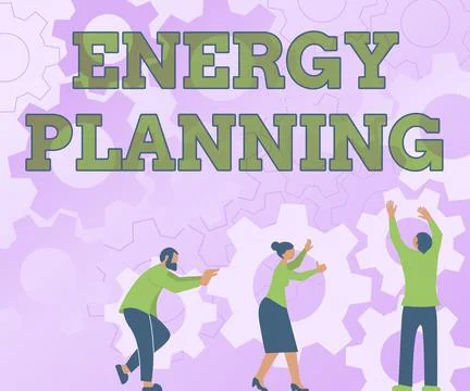 Text caption presenting Energy Planning. Business concept making of a strategy Illustrazione stock