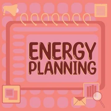 Text caption presenting Energy Planning. Word for making of a strategy and plan Illustrazione stock