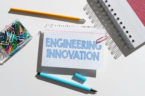 Text caption presenting Engineering Innovation. Internet Concept Process 写真素材