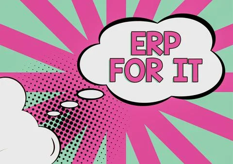 Text caption presenting Erp For It. Word Written on Enterprise resource planning 스톡 일러스트