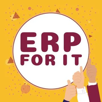 Text caption presenting Erp For It. Business showcase Enterprise resource Illustrazione stock
