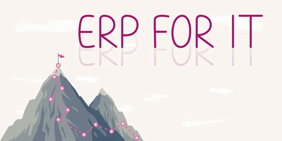 Text caption presenting Erp For It. Business idea Enterprise resource planning 스톡 일러스트