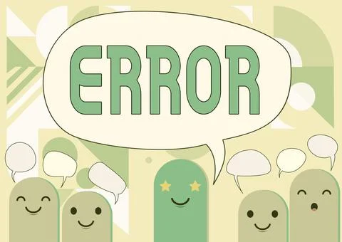 Text caption presenting Error. Business showcase state or condition of being イラスト素材