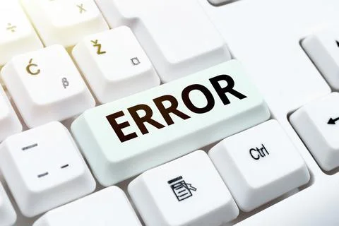 Text caption presenting Error. Business concept state or condition of being Stock Photos