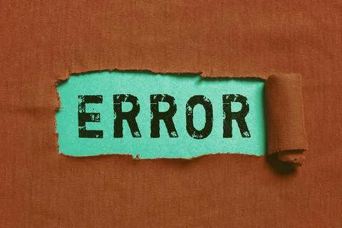 Text caption presenting Error. Business approach mistake Condition of being Stock-Fotos