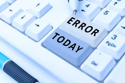 Text caption presenting Error. Concept meaning mistake Condition of being wrong Stock-Fotos