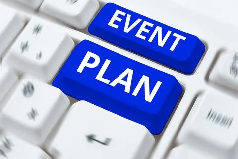 Text caption presenting Event Plan. Business showcase Process of managing a Foto stock