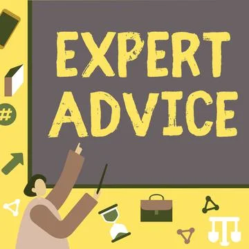 Text caption presenting Expert Advice. Business showcase Sage Good Word Stock-Illustration