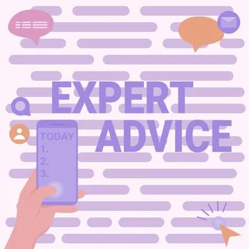 Text caption presenting Expert Advice. Business showcase Sage Good Word Stock-Illustration