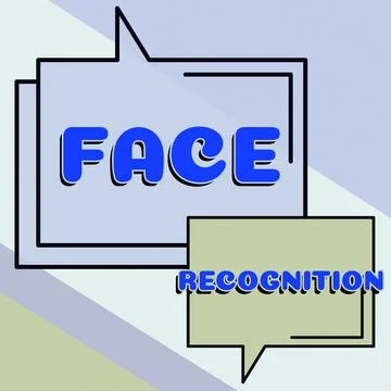 Text caption presenting Face Recognition. Business idea ability of a computer Stock Illustration
