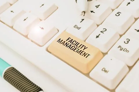 Text caption presenting Facility Management. Business idea Multiple Function 库存照片