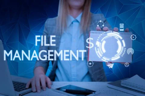 Text caption presenting File Management. Business concept computer program that Stock Photos