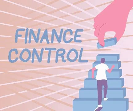 Text caption presenting Finance Control. Word Written on procedures that are Stock Illustration