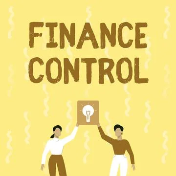 Text caption presenting Finance Control. Concept meaning procedures that are 스톡 일러스트