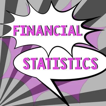 Text caption presenting Financial Statistics. Conceptual photo Comprehensive Set Stock Illustration