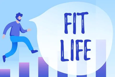 Text caption presenting Fit Life. Internet Concept maintaining a healthy weight Illustrazione stock