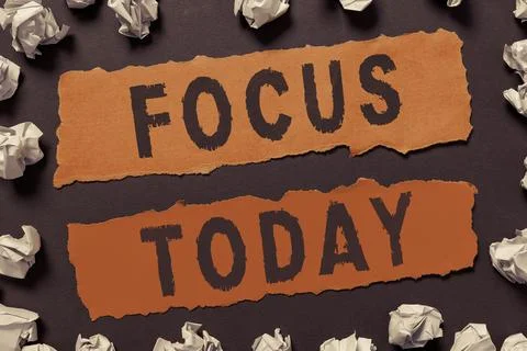 Text caption presenting Focus. Internet Concept to give attention to one Stock Photos