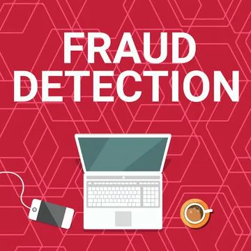 Text caption presenting Fraud Detection. Concept meaning identification of Stock Illustration