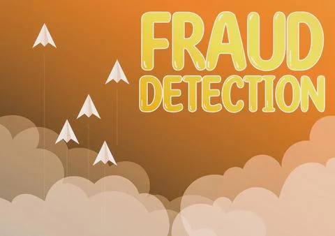 Text caption presenting Fraud Detection. Concept meaning identification of Stock Illustration