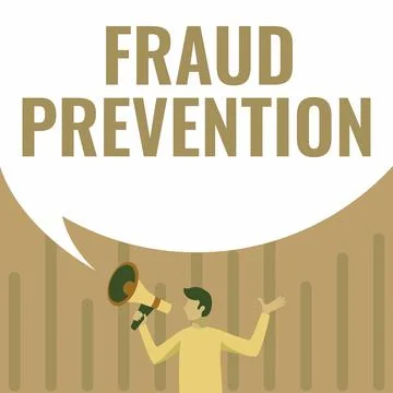 Text caption presenting Fraud Prevention. Word for stop from doing or happening イラスト素材