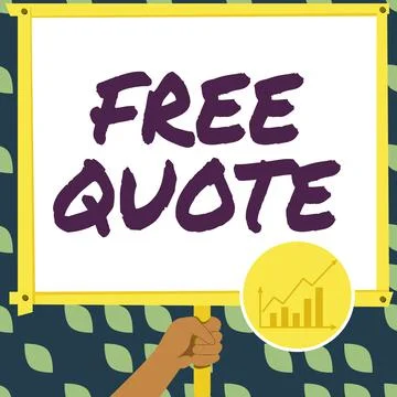 Text caption presenting Free Quote. Word Written on A brief phrase that is Stock Illustration