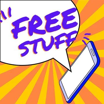Text caption presenting Free Stuff. Business showcase Any thing that you can Illustrazione stock