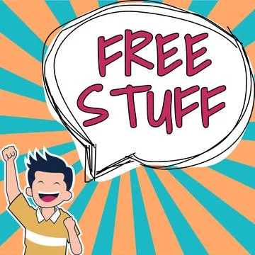 Text caption presenting Free Stuff. Business showcase Any thing that you can Stock Illustration