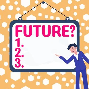Text caption presenting Future. Business showcase Period of time following the Illustrazione stock