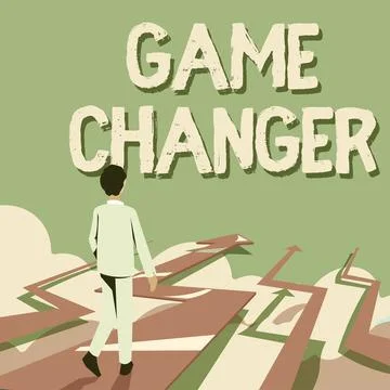 Text caption presenting Game Changer. Word for Sports Data Scorekeeper Stock-Illustration