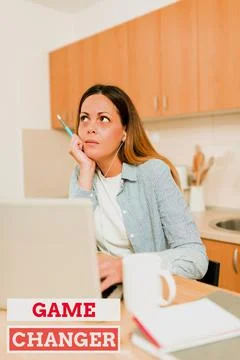 Text caption presenting Game Changer. Concept meaning Sports Data Scorekeeper Fotos Stock