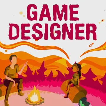 Text caption presenting Game Designer. Business idea Campaigner Pixel Scripting Illustrazione stock