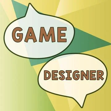 Text caption presenting Game Designer. Word Written on Campaigner Pixel Stock Illustration