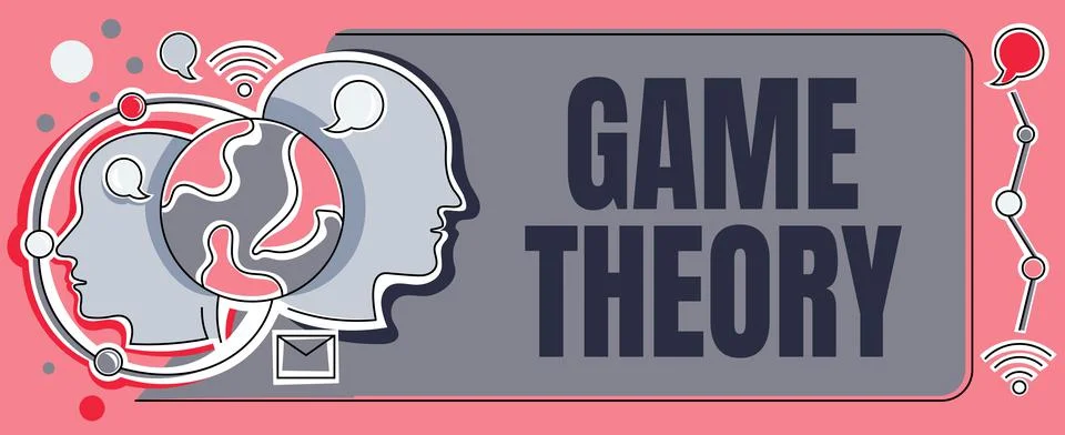 Text caption presenting Game Theory. Business idea branch of mathematics Illustrazione stock