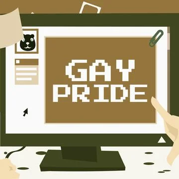 Text caption presenting Gay Pride. Conceptual photo Dignity of an idividual that Stock Illustration