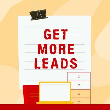 Text caption presenting Get More Leads. Word for Inbound Marketing Process of 스톡 일러스트