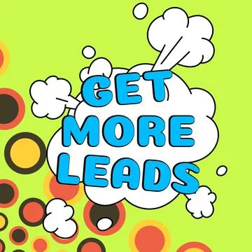 Text caption presenting Get More Leads. Business idea Inbound Marketing Process Illustrazione stock