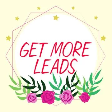 Text caption presenting Get More Leads. Word for Inbound Marketing Process of Stock Illustration