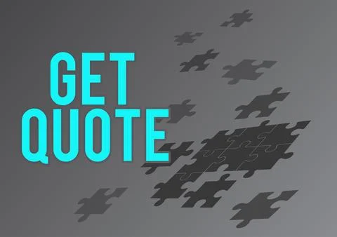 Text caption presenting Get Quote. Internet Concept the most recent price to Illustration