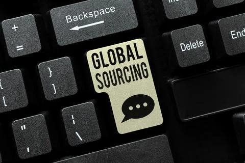 Text caption presenting Global Sourcing. Internet Concept practice of sourcing Photos
