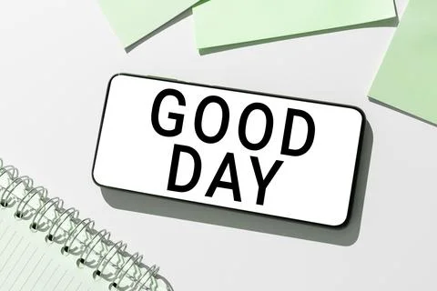 Text caption presenting Good Day. Word Written on Enjoying the moment with great 스톡 사진