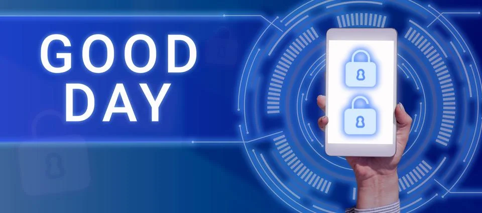 Text caption presenting Good Day. Business concept Enjoying the moment with Stock-Fotos