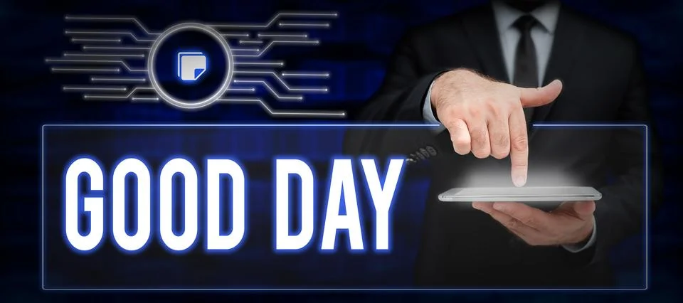 Text caption presenting Good Day. Business approach Enjoying the moment with Stock-Fotos
