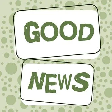 Text caption presenting Good News. Conceptual photo Someone or something Illustrazione stock