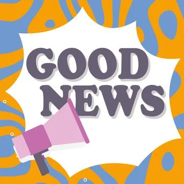 Text caption presenting Good News. Internet Concept Someone or something Иллюстрация