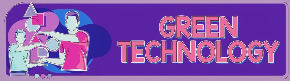 Text caption presenting Green Technology. Concept meaning identify the presence 스톡 일러스트