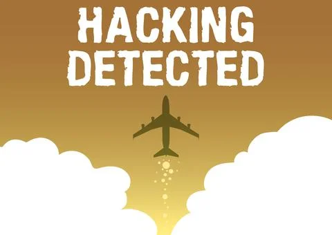 Text caption presenting Hacking Detected. Business approach identify the 스톡 일러스트