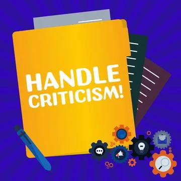 Text caption presenting Handle Criticism. Concept meaning process of Illustration