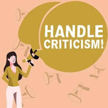 Text caption presenting Handle Criticism. Conceptual photo process of Illustration