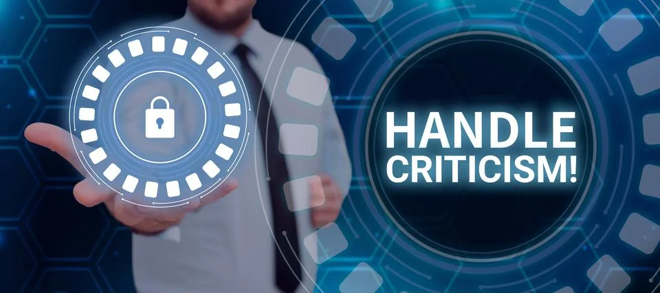 Text caption presenting Handle Criticism. Business idea process of withstanding Photos